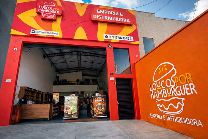 Fachada da loja Loucos por Hambúrguer